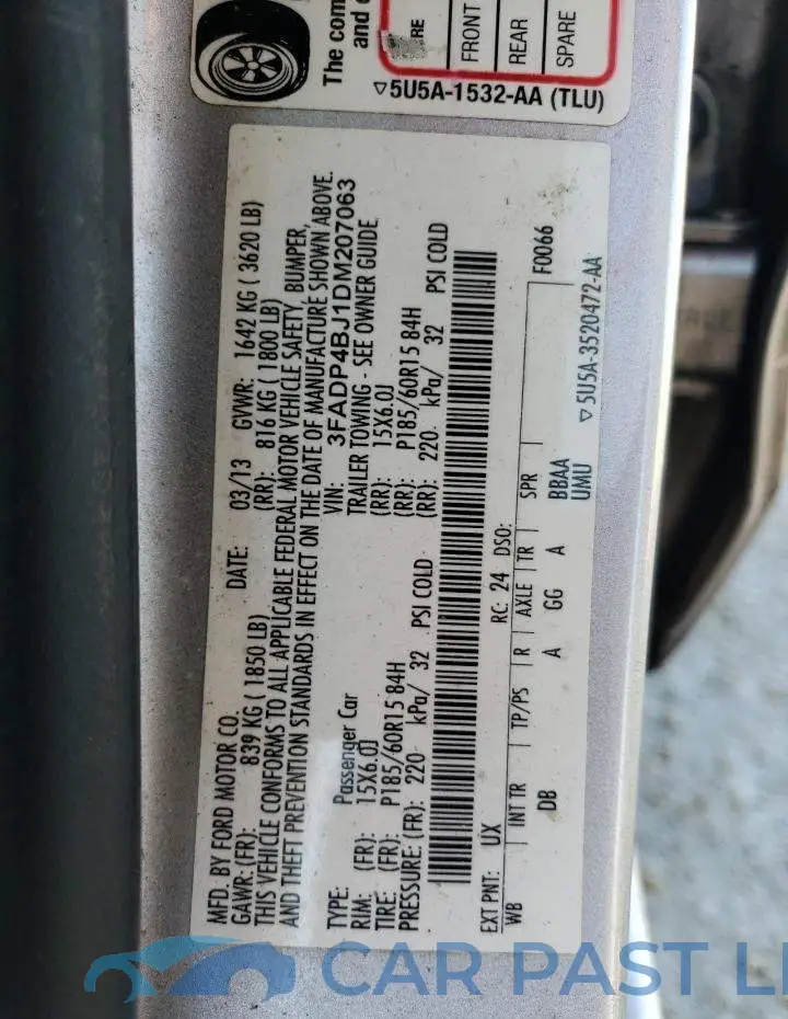 3FADP4BJ1DM207063# 12