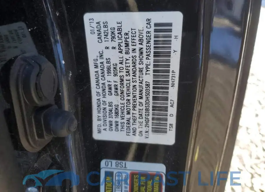 2HGFG3B53DH503587# 13