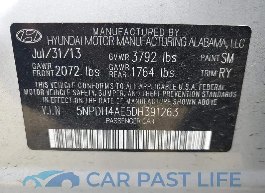 5NPDH4AE5DH391263# 10