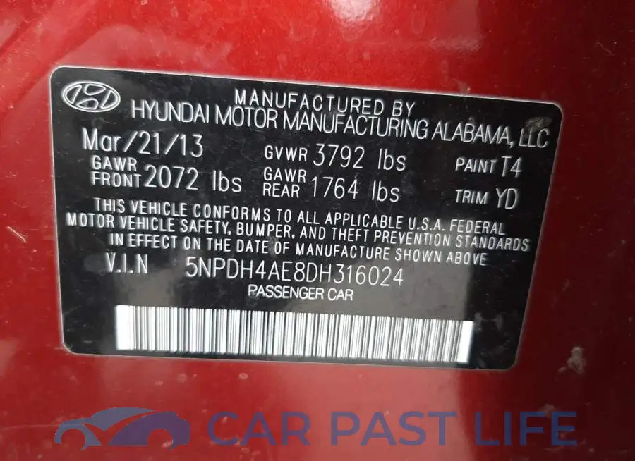 5NPDH4AE8DH316024# 12