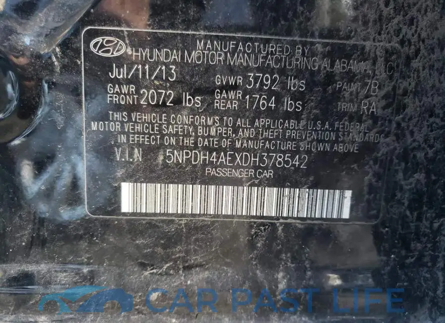 5NPDH4AEXDH378542# 12