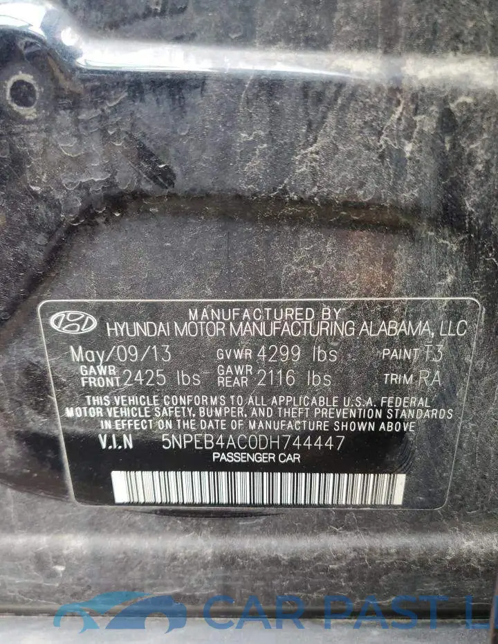5NPEB4AC0DH744447# 10