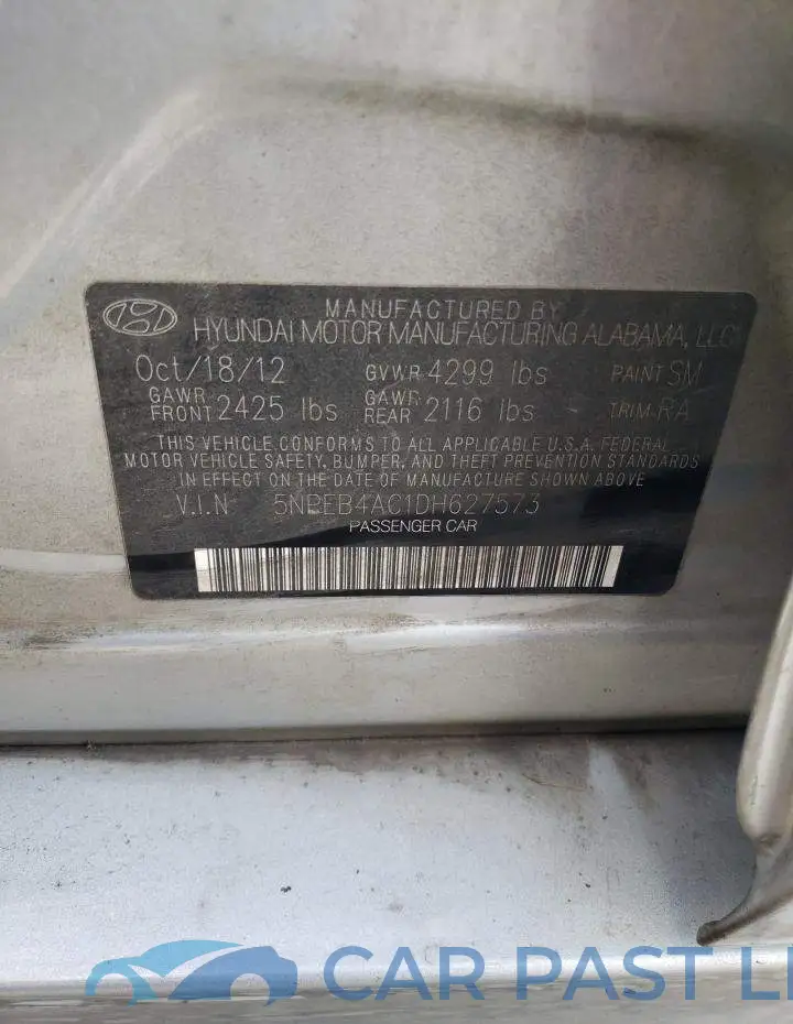 5NPEB4AC1DH627573# 12