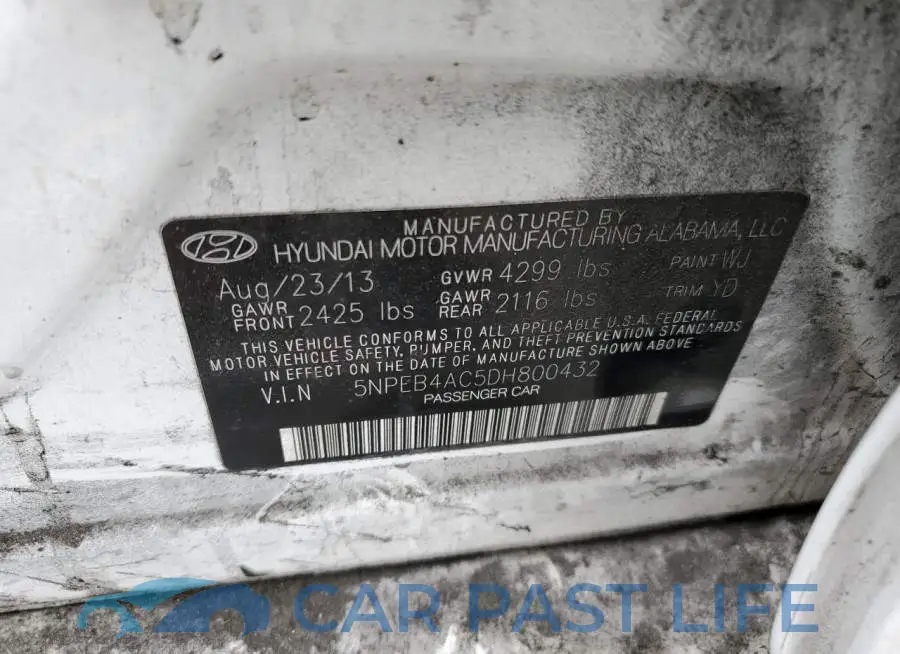 5NPEB4AC5DH800432# 10
