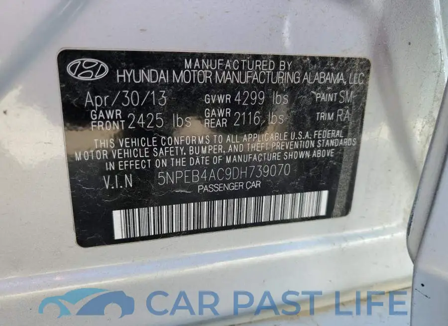 5NPEB4AC9DH739070# 12