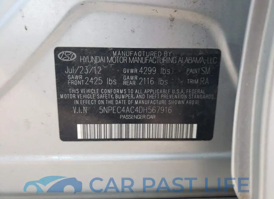 5NPEC4AC4DH567916# 12