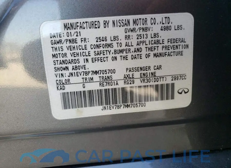 JN1EV7BP7MM705700# 12