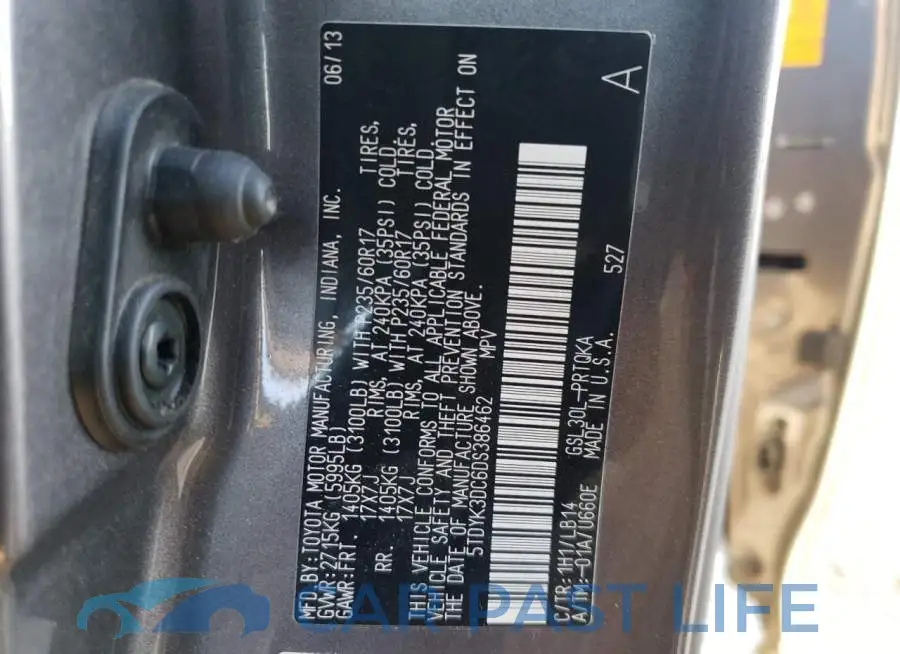5TDYK3DC6DS386462# 10