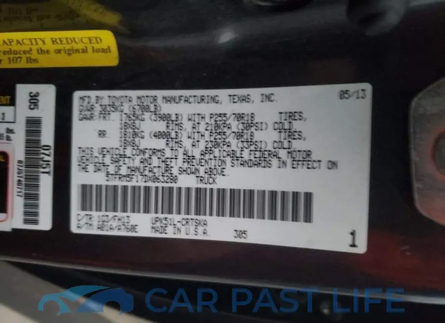 5TFRM5F17DX063280# 12