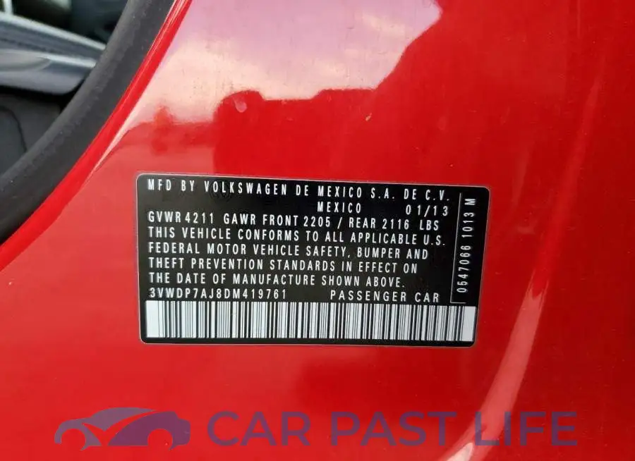 3VWDP7AJ8DM419761# 13