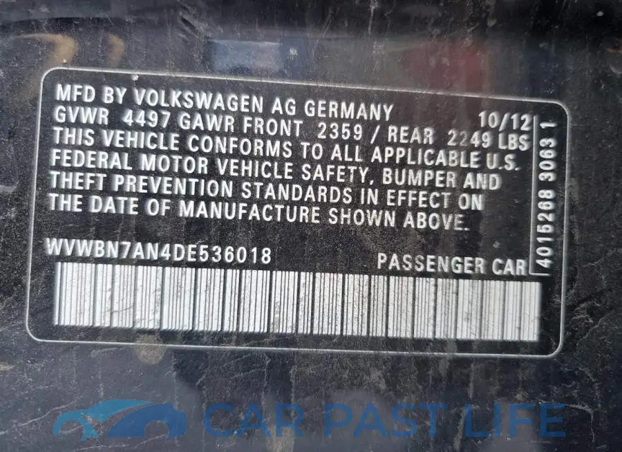 WVWBN7AN4DE536018# 13
