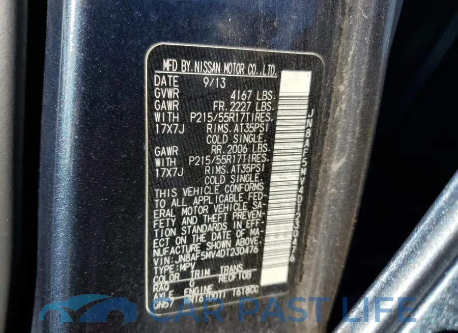 JN8AF5MV4DT230476# 12