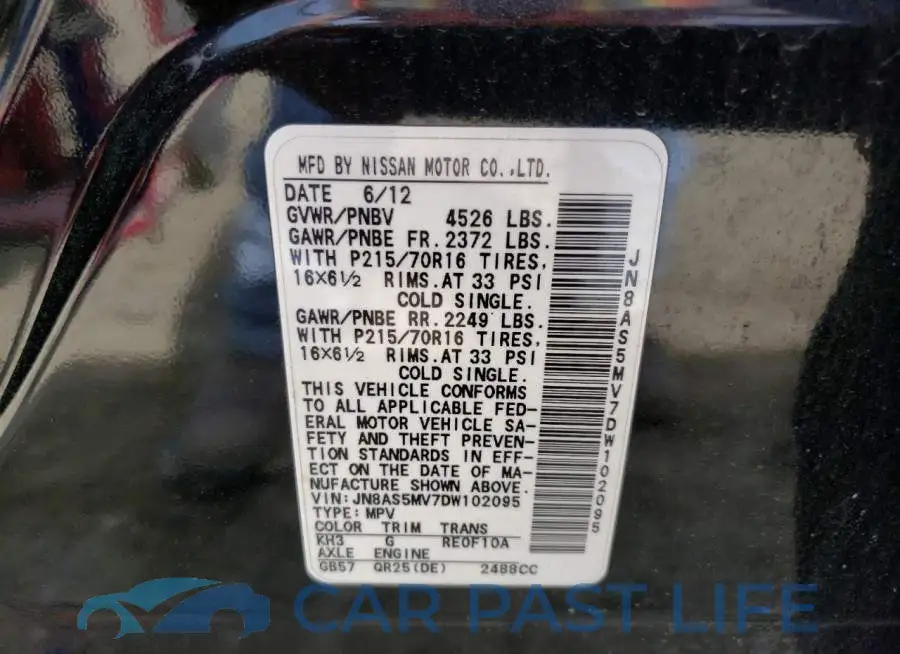 JN8AS5MV7DW102095# 10