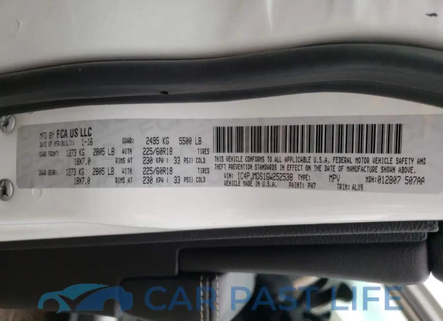 1C4PJMDS1GW252538# 10
