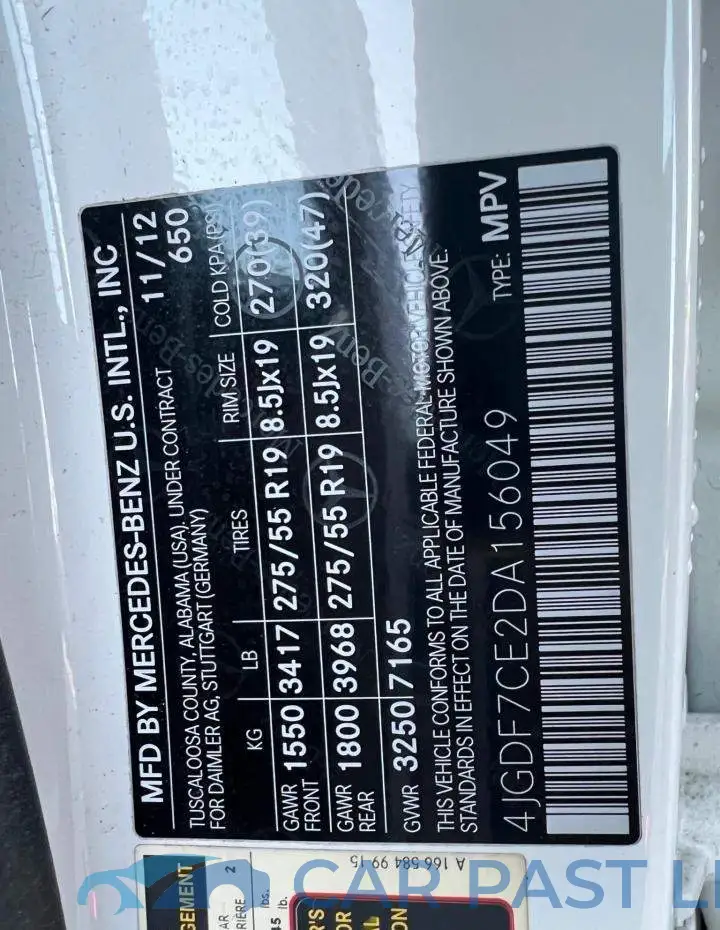 4JGDF7CE2DA156049# 9