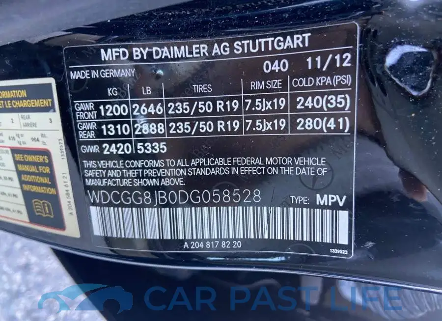 WDCGG8JB0DG058528# 9
