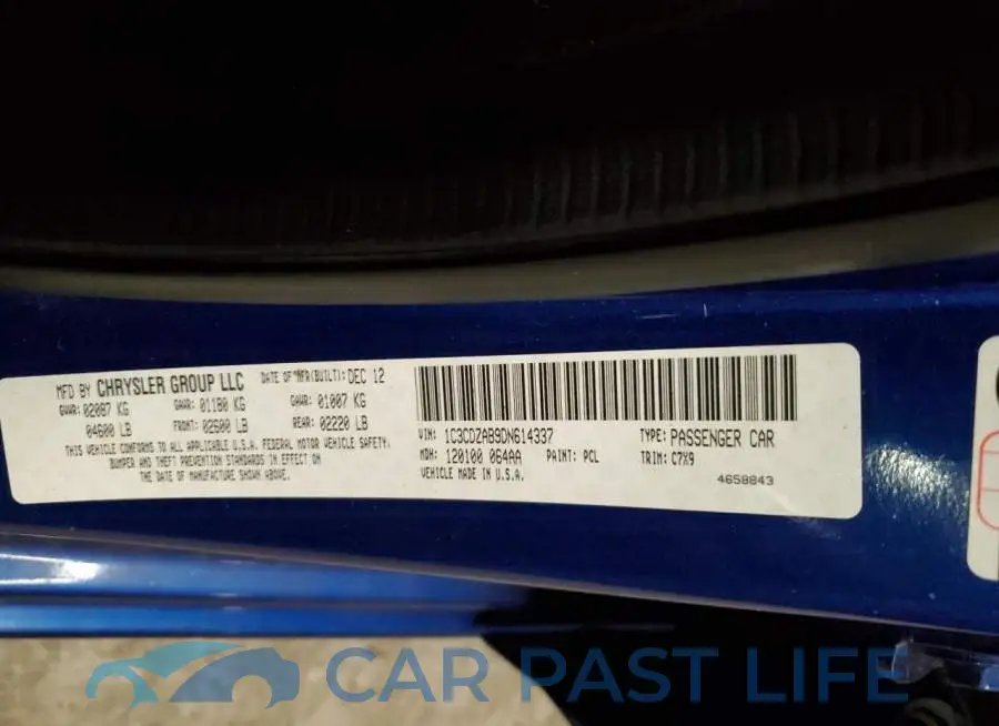 1C3CDZAB9DN614337# 13