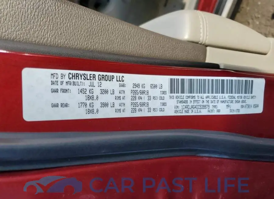 1C4RDJAG4DC539979# 10