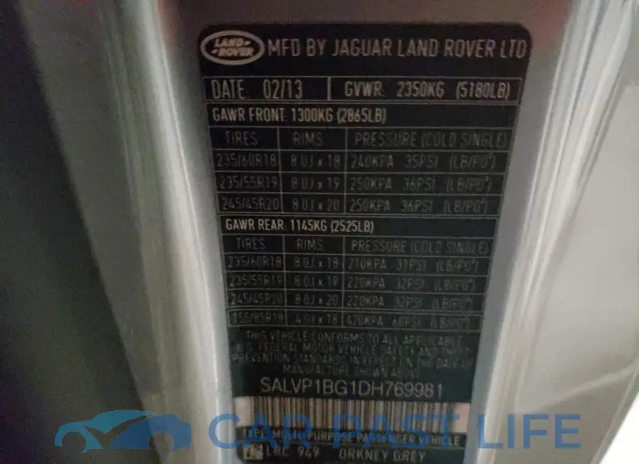 SALVP1BG1DH769981# 13