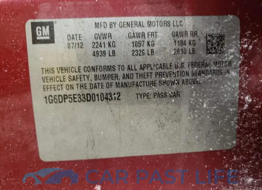 1G6DP5E33D0104312# 12