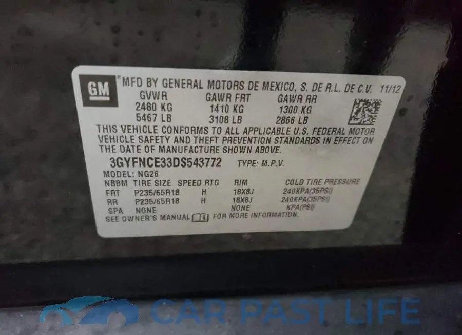 3GYFNCE33DS543772# 13