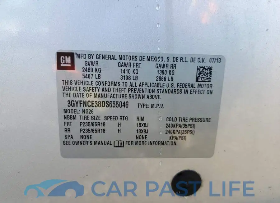 3GYFNCE38DS655046# 13