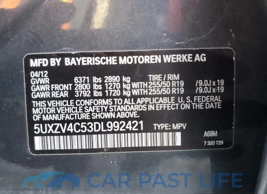 5UXZV4C53DL992421# 14