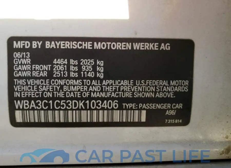 WBA3C1C53DK103406# 13