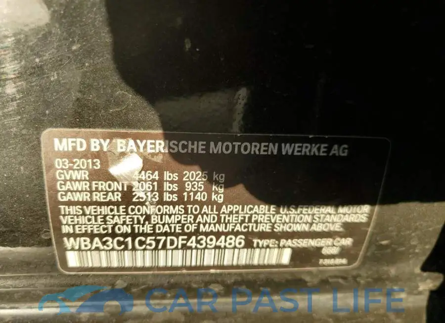 WBA3C1C57DF439486# 12