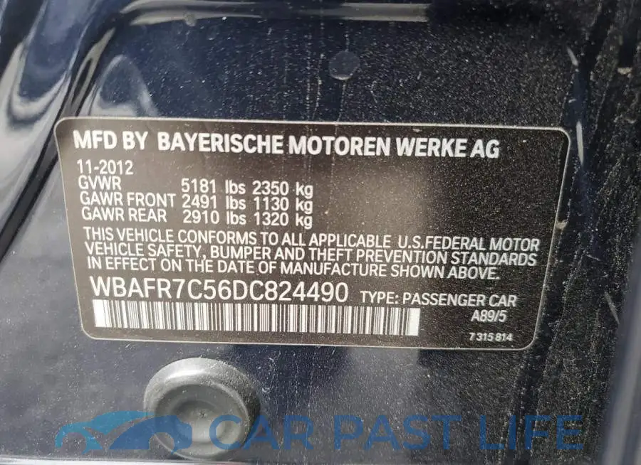 WBAFR7C56DC824490# 12