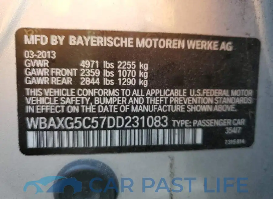 WBAXG5C57DD231083# 10