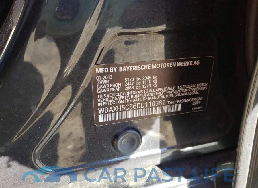 WBAXH5C56DD110381# 12