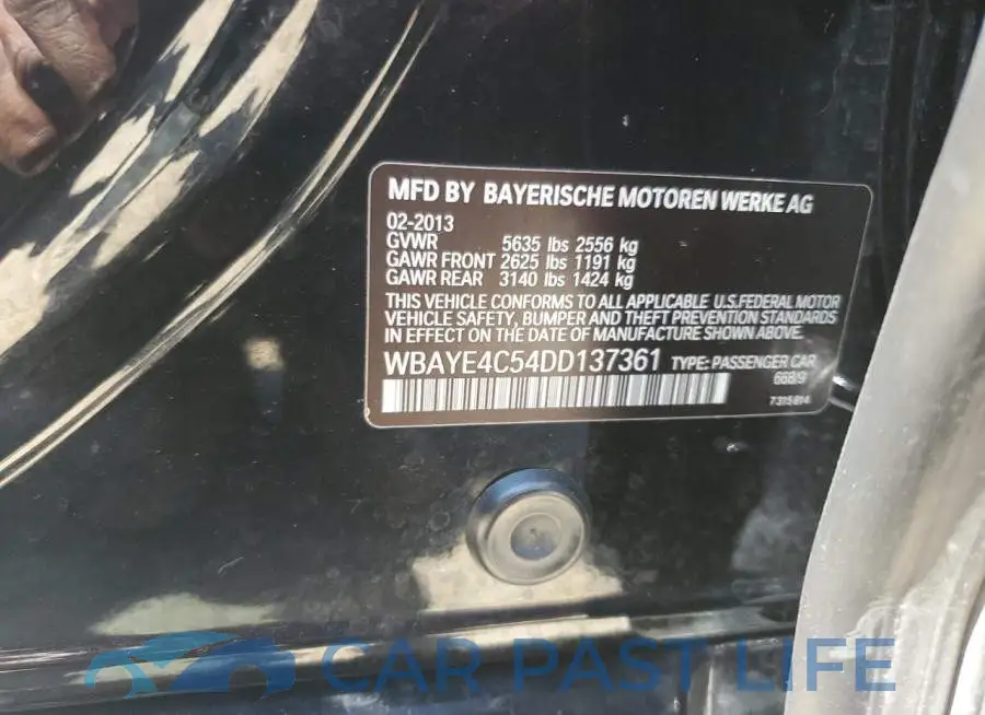 WBAYE4C54DD137361# 10