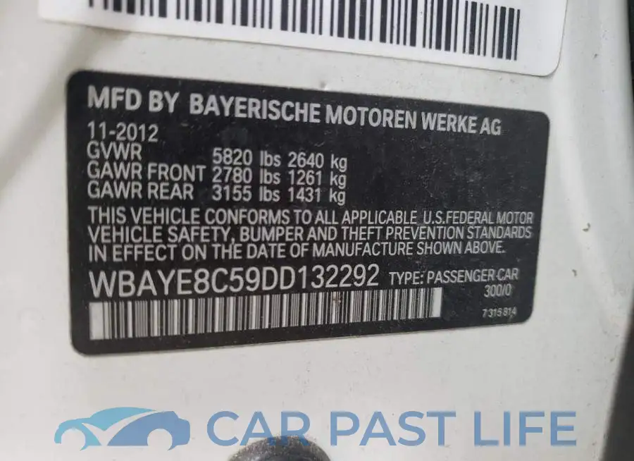 WBAYE8C59DD132292# 10