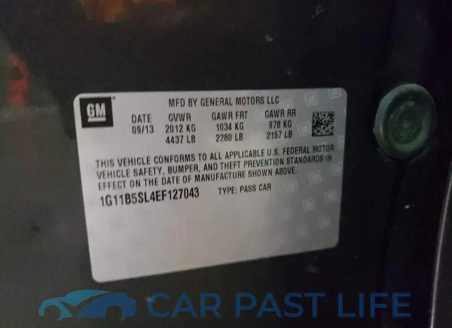 1G11B5SL4EF127043# 12