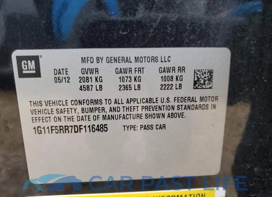 1G11F5RR7DF116485# 13