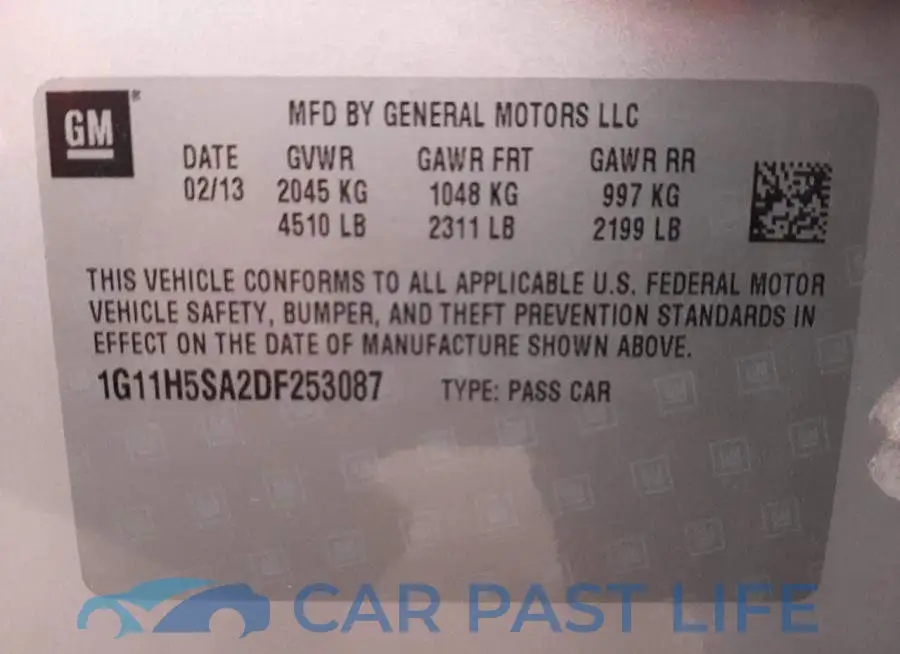 1G11H5SA2DF253087# 10