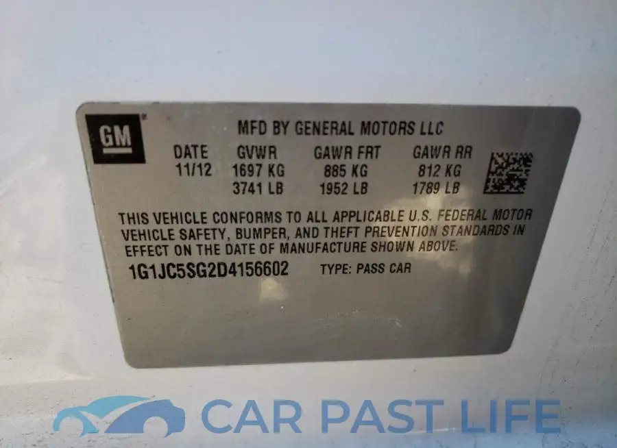 1G1JC5SG2D4156602# 12
