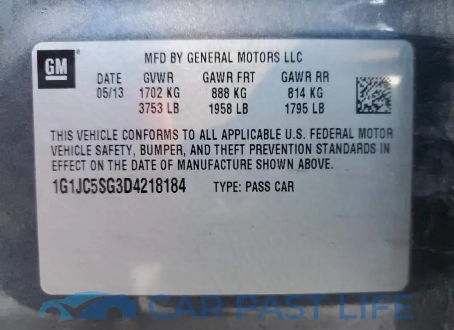 1G1JC5SG3D4218184# 12
