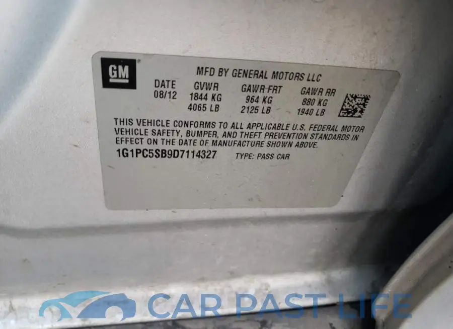 1G1PC5SB9D7114327# 12