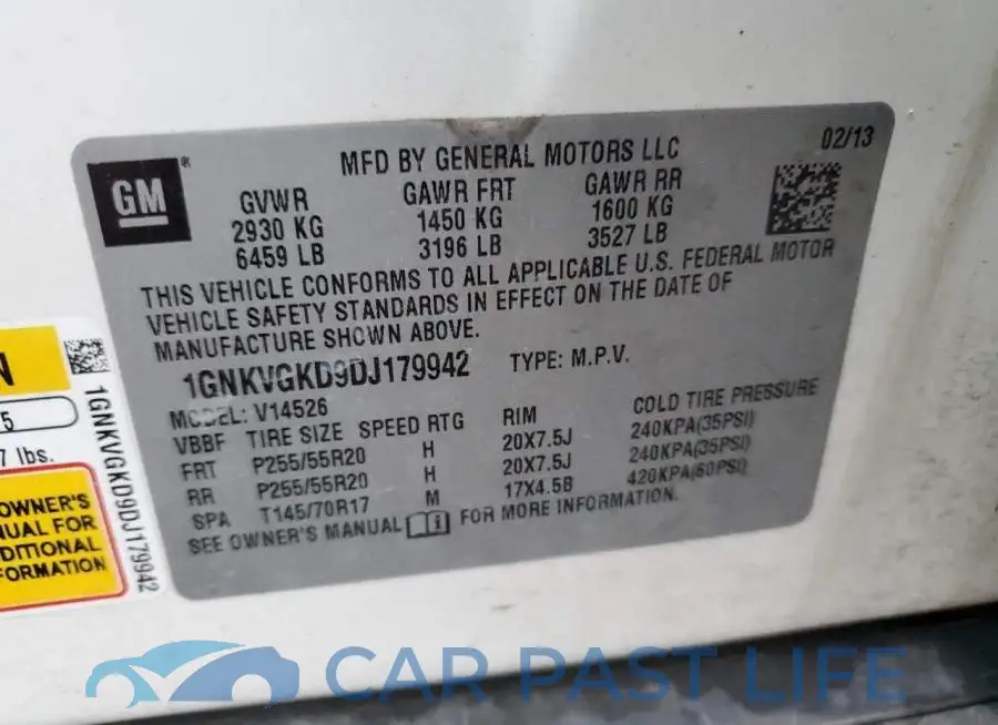 1GNKVGKD9DJ179942# 14