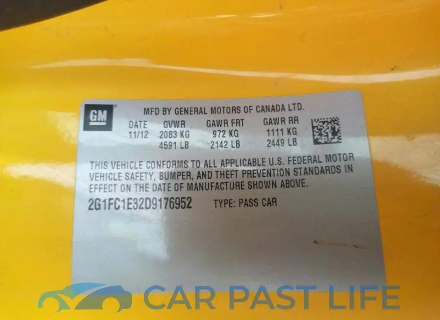 2G1FC1E32D9176952# 12