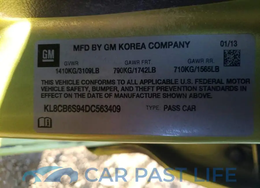 KL8CB6S94DC563409# 10