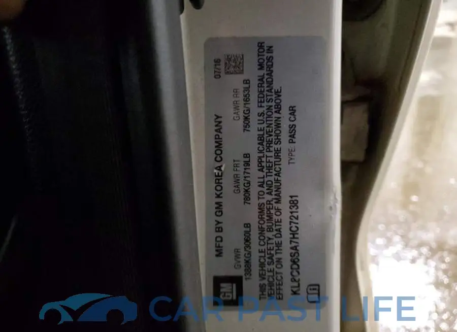 KL8CD6SA7HC721381# 12