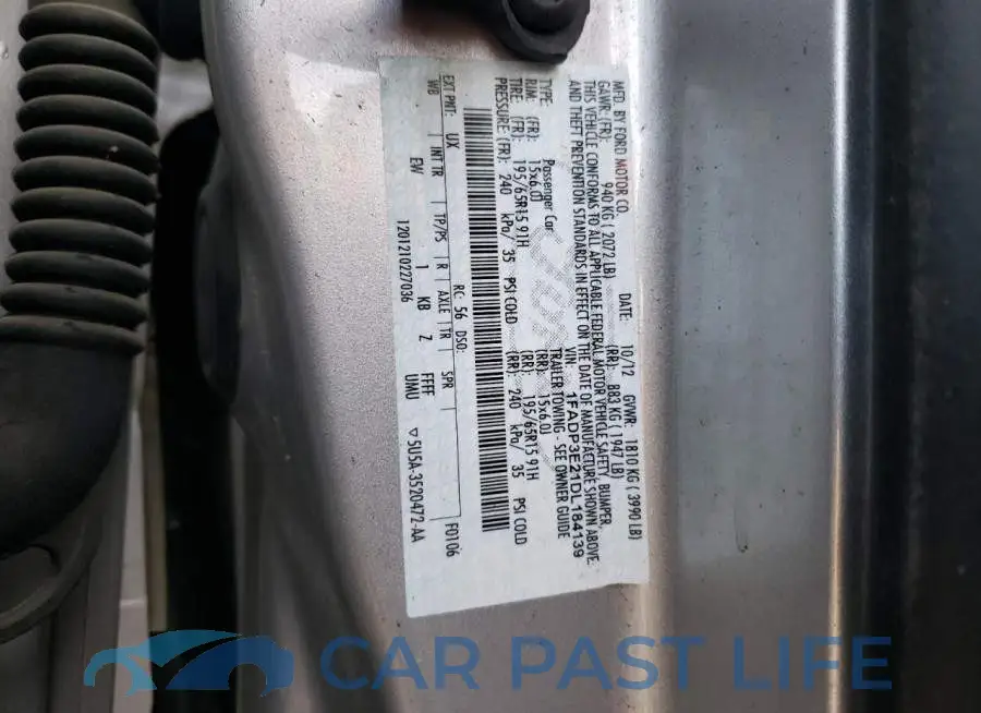 1FADP3E21DL184139# 10