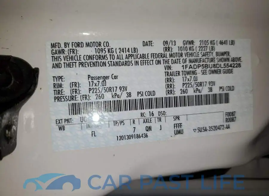 1FADP5BU8DL554228# 12