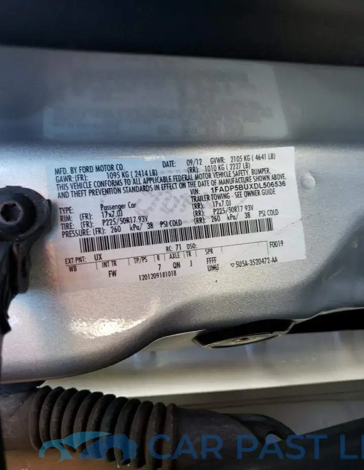 1FADP5BUXDL506536# 12