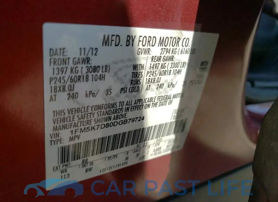1FM5K7D80DGB79724# 10