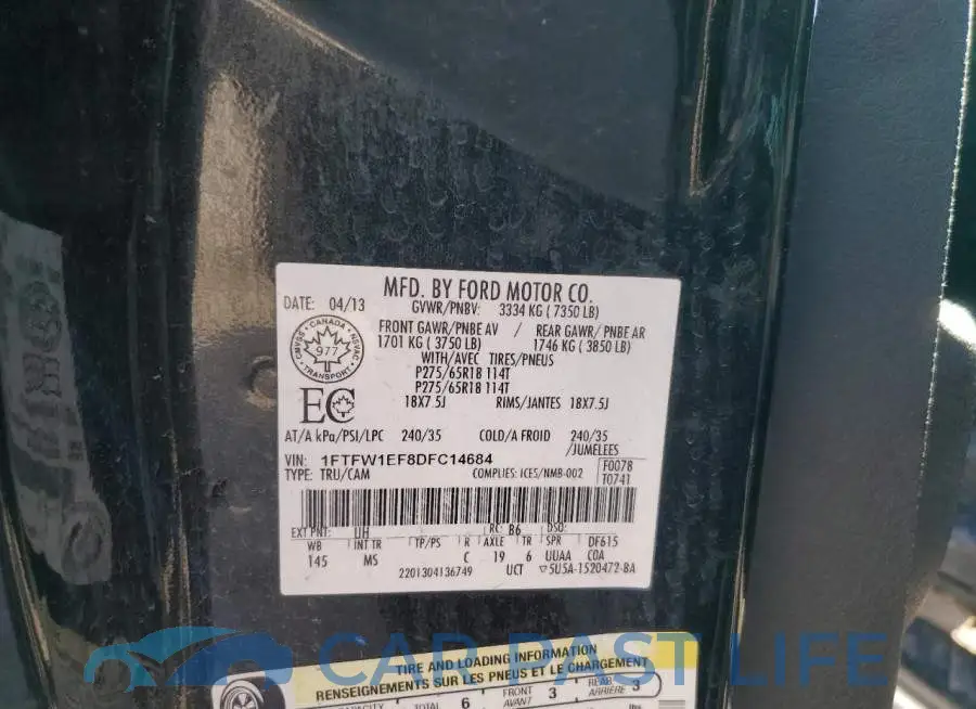 1FTFW1EF8DFC14684# 10