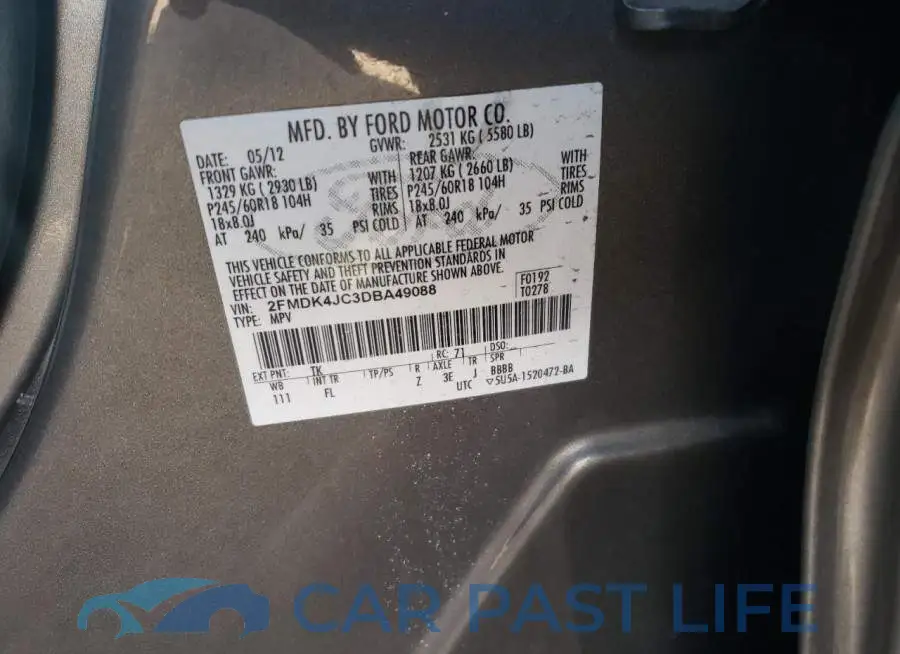 2FMDK4JC3DBA49088# 13